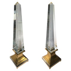 Lámparas Obelisco de Cristal Electrificado