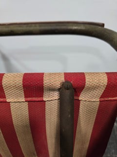 Marcel Breuer B34 Bauhaus Armchair, circa 1930, Original Striped Upholstery and