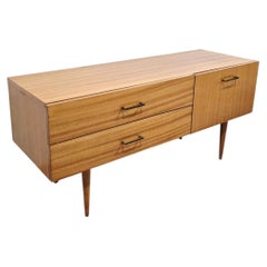Vintage Mahogany-Coloured Sideboard with Brass Handles – 1990s