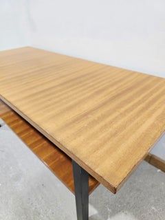 Vintage 1970s Wooden Coffee Table with Lower Shelf – Mid-Century Modern Style