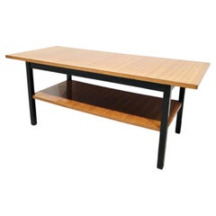 Vintage 1970s Wooden Coffee Table with Lower Shelf – Mid-Century Modern Style