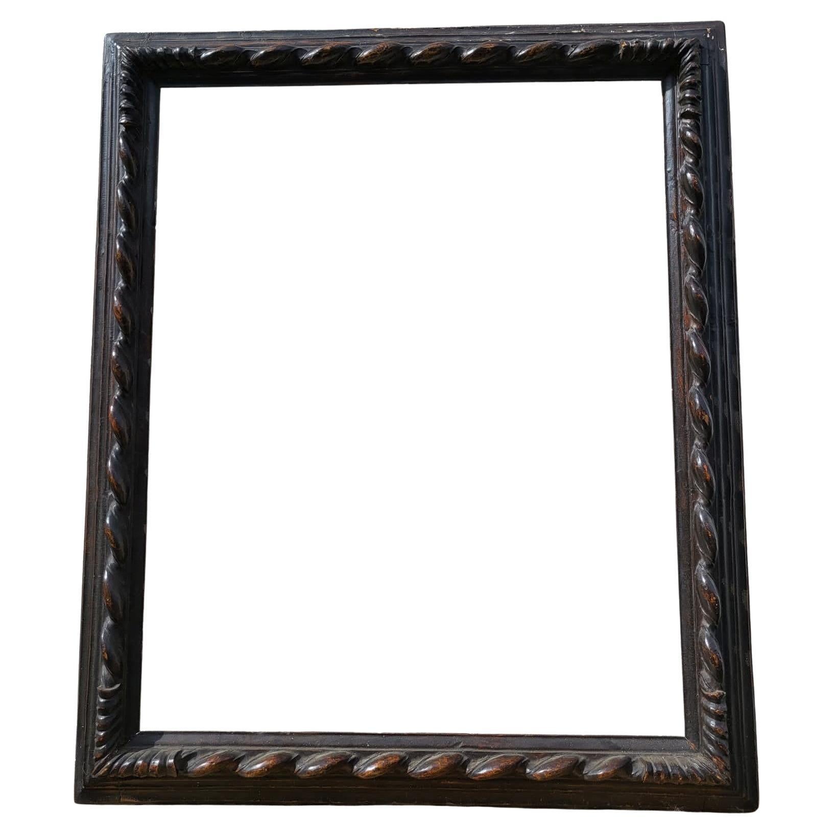 Carved Wooden Frame, 17th Century For Sale