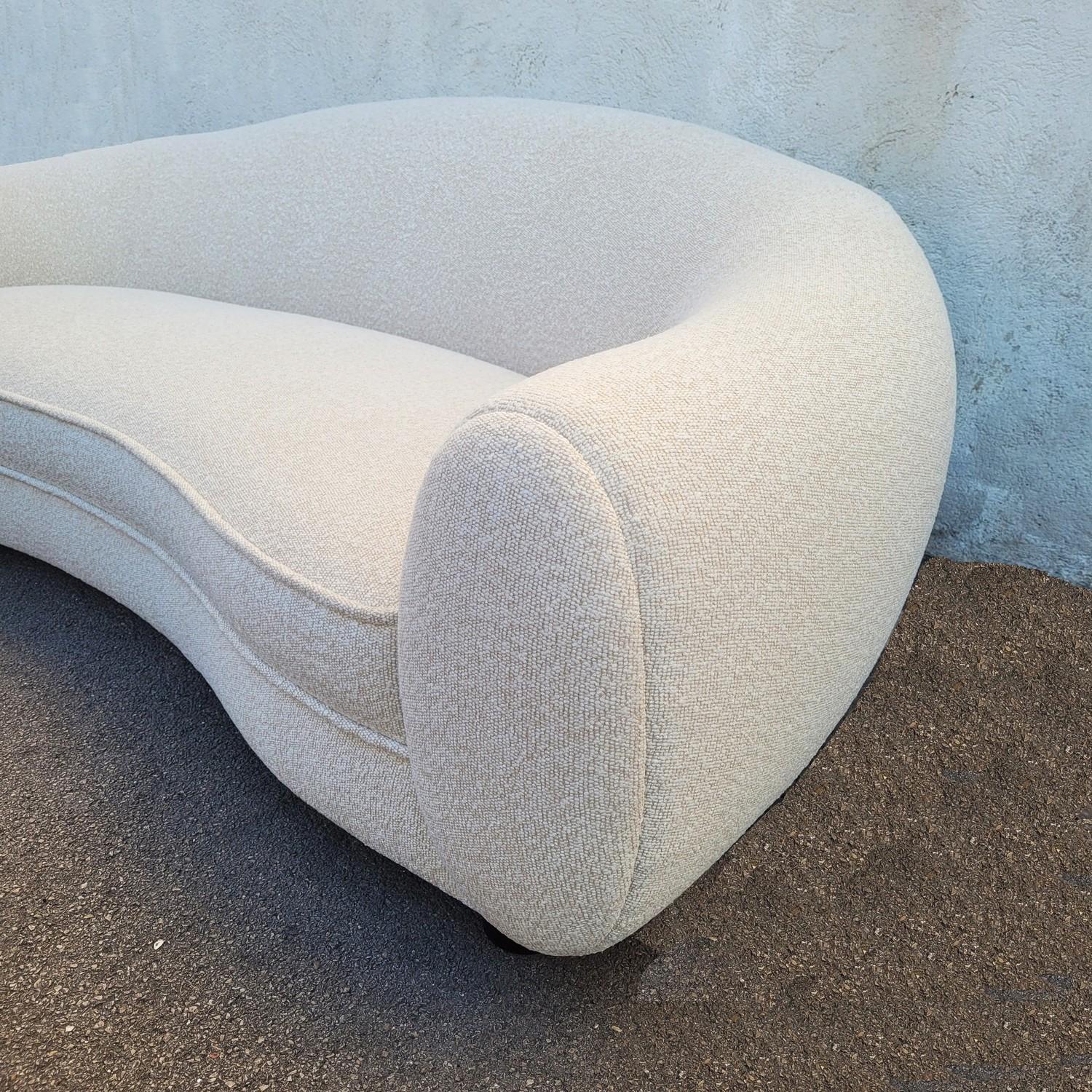 Mid-Century Modern In The Style Of J Royère, Polar Bear Style Sofa For Sale