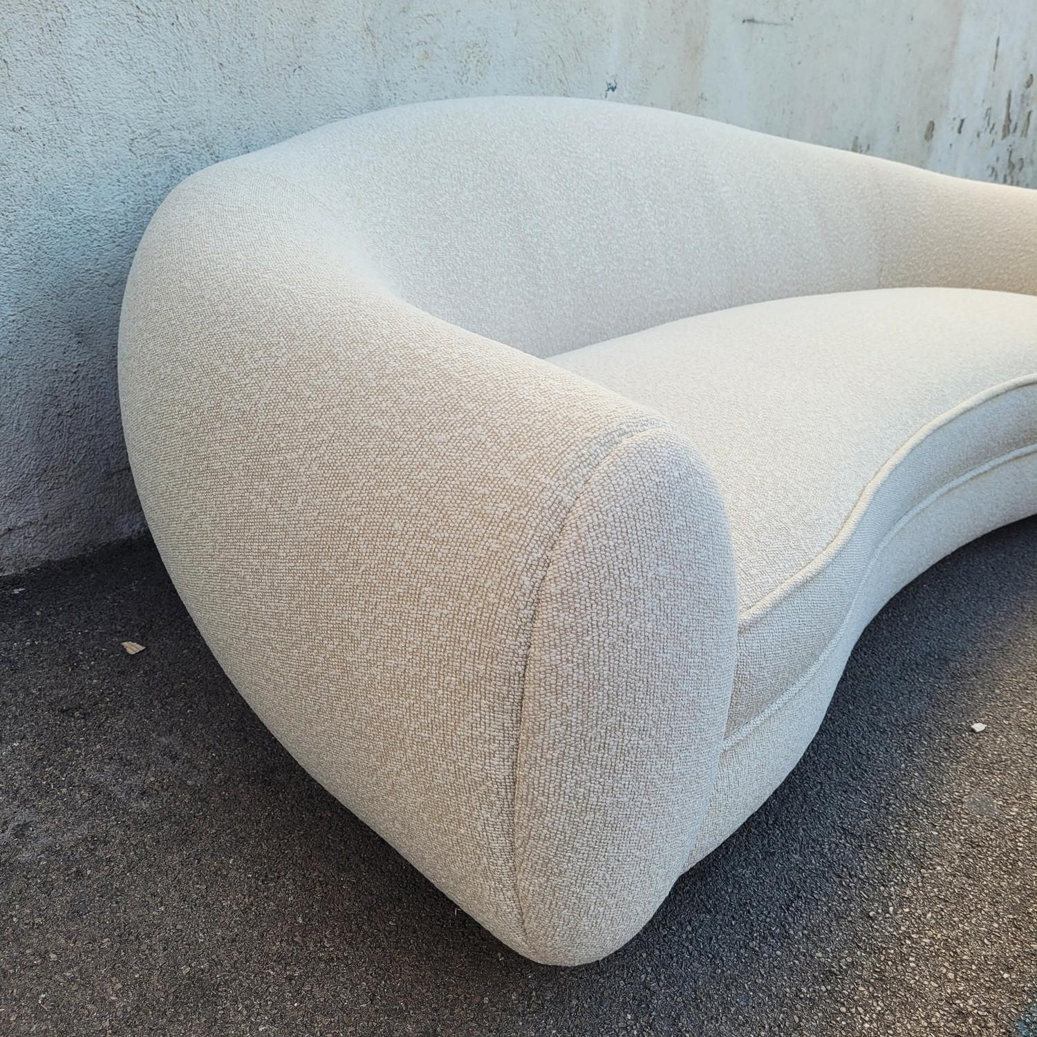 In The Style Of J Royère, Polar Bear Style Sofa For Sale 2
