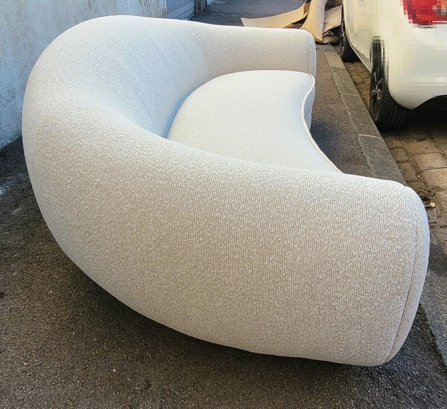 In The Style Of J Royère, Polar Bear Style Sofa For Sale 6