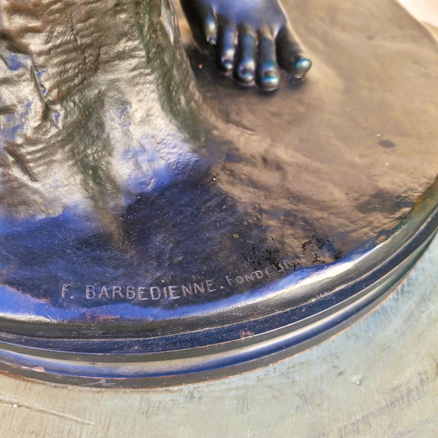 Napoleone III Zingara, JB Clésinger-barbedienne & Collas, Grande bronzo firmato, XIX secolo in vendita