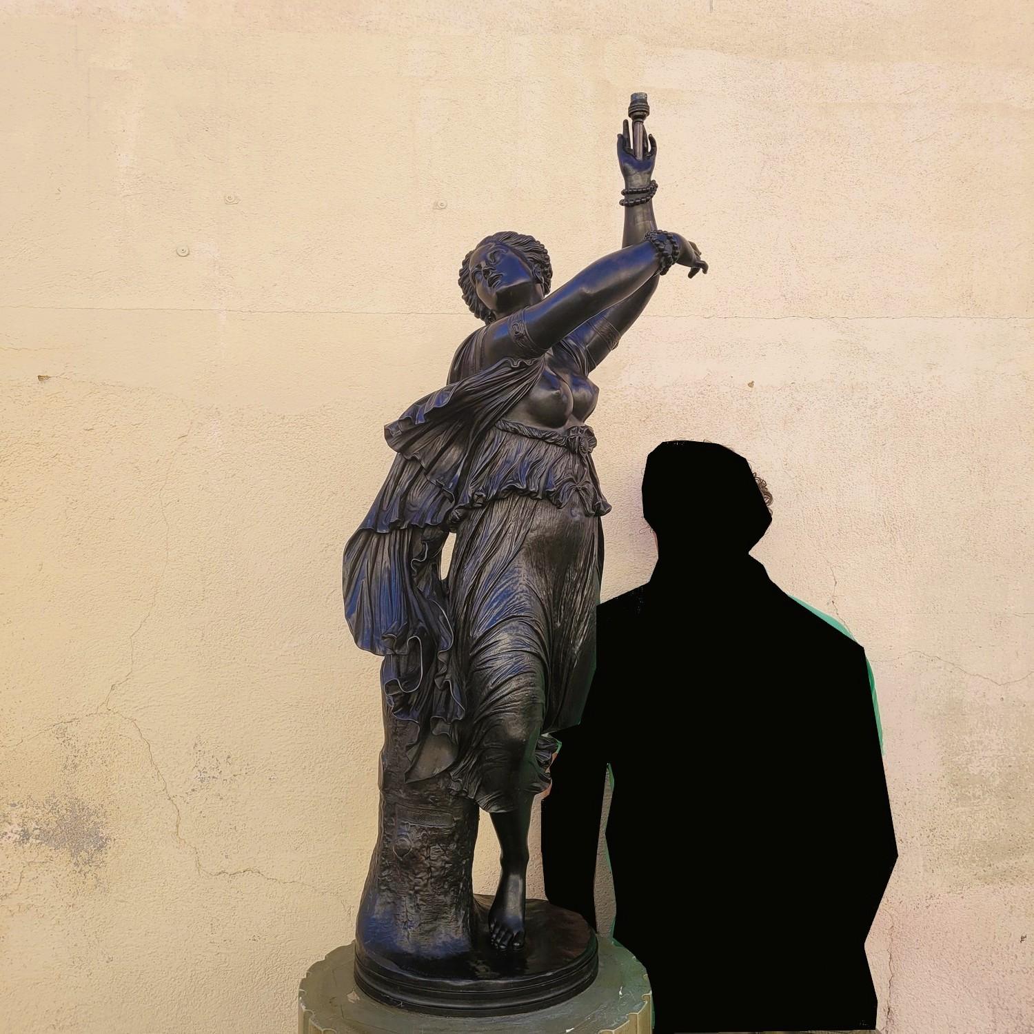 Zingara, JB Clésinger-barbedienne & Collas, Grande bronzo firmato, XIX secolo In condizioni buone in vendita a MARSEILLE, FR