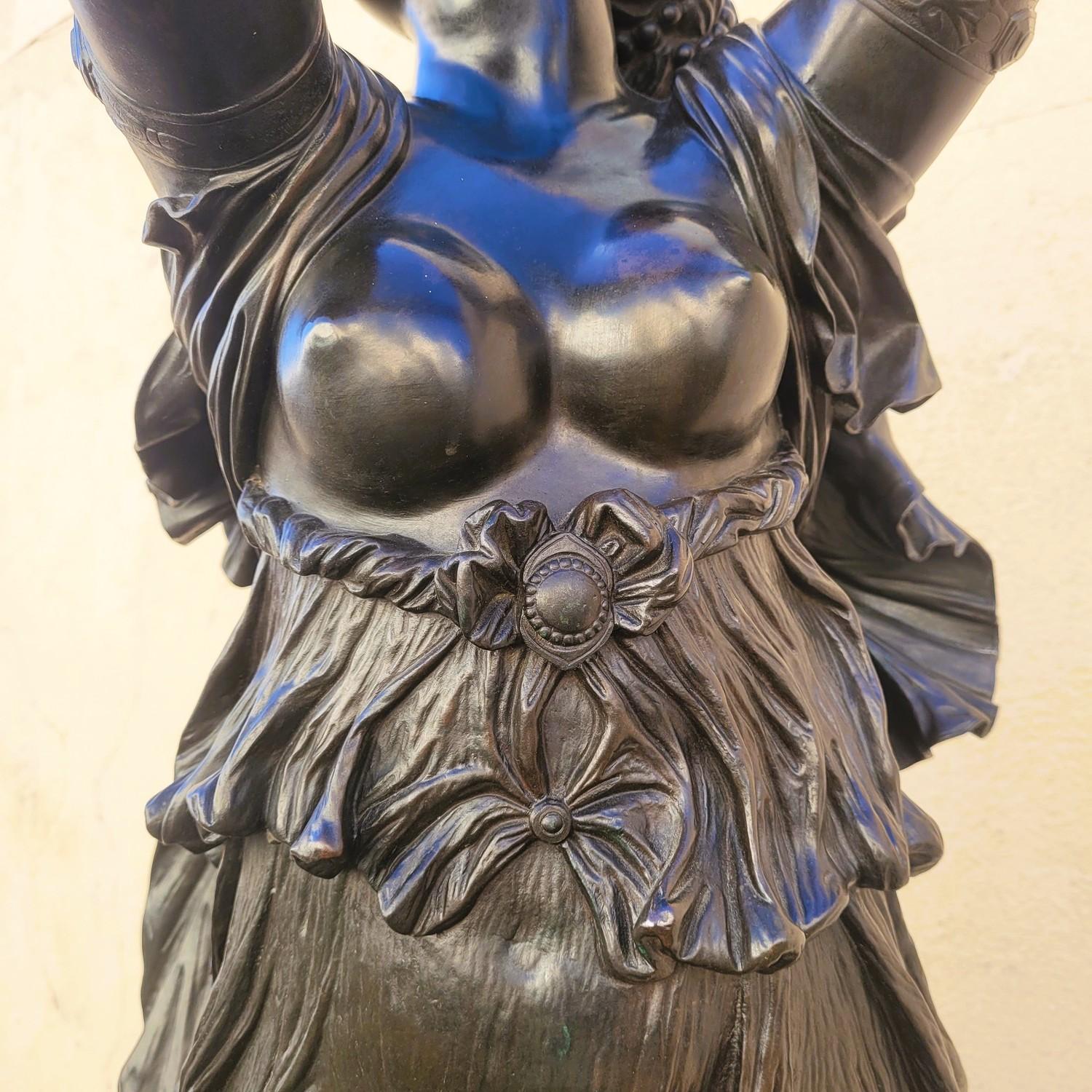 Zingara, JB Clésinger-barbedienne & Collas, Grande bronzo firmato, XIX secolo in vendita 2