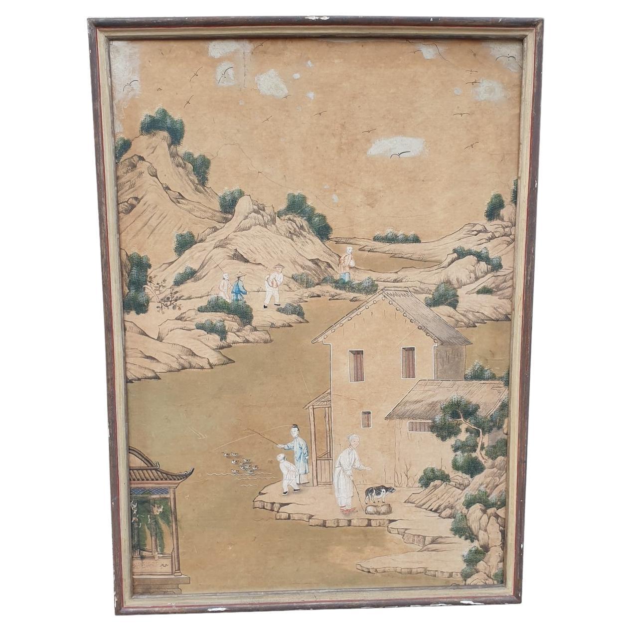 Tapete mit einer lebendigen chinesischen Landschaft, 19.