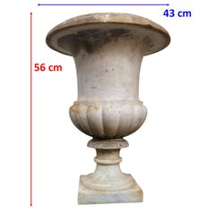"Medici" Vase In White Marble, Late 18th To Early 19th Century