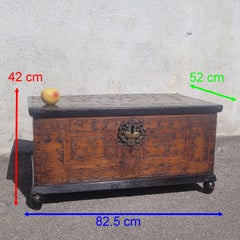 Rare 17th-Century Venetian Carved and Pyrographed Chest