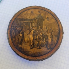 Rare 19th-Century French Napoleonic Papier-Mâché Snuff Box