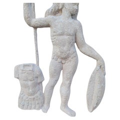 Early 19th Century Grand Tour stone Bas-Relief of a Casqued Warrior