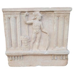 Early 19th Century Grand Tour stone Bas-Relief of a Casqued Warrior