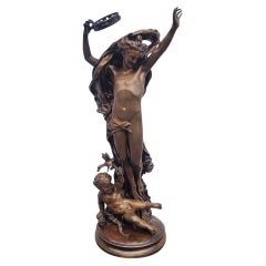 JB Carpeaux, "Le Génie de la Danse" Antique Bronze Sculpture XIXth century
