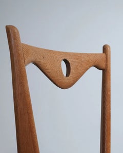 c.1950s Guillerme et Chambron  Dining Chair upholstered in Tibor