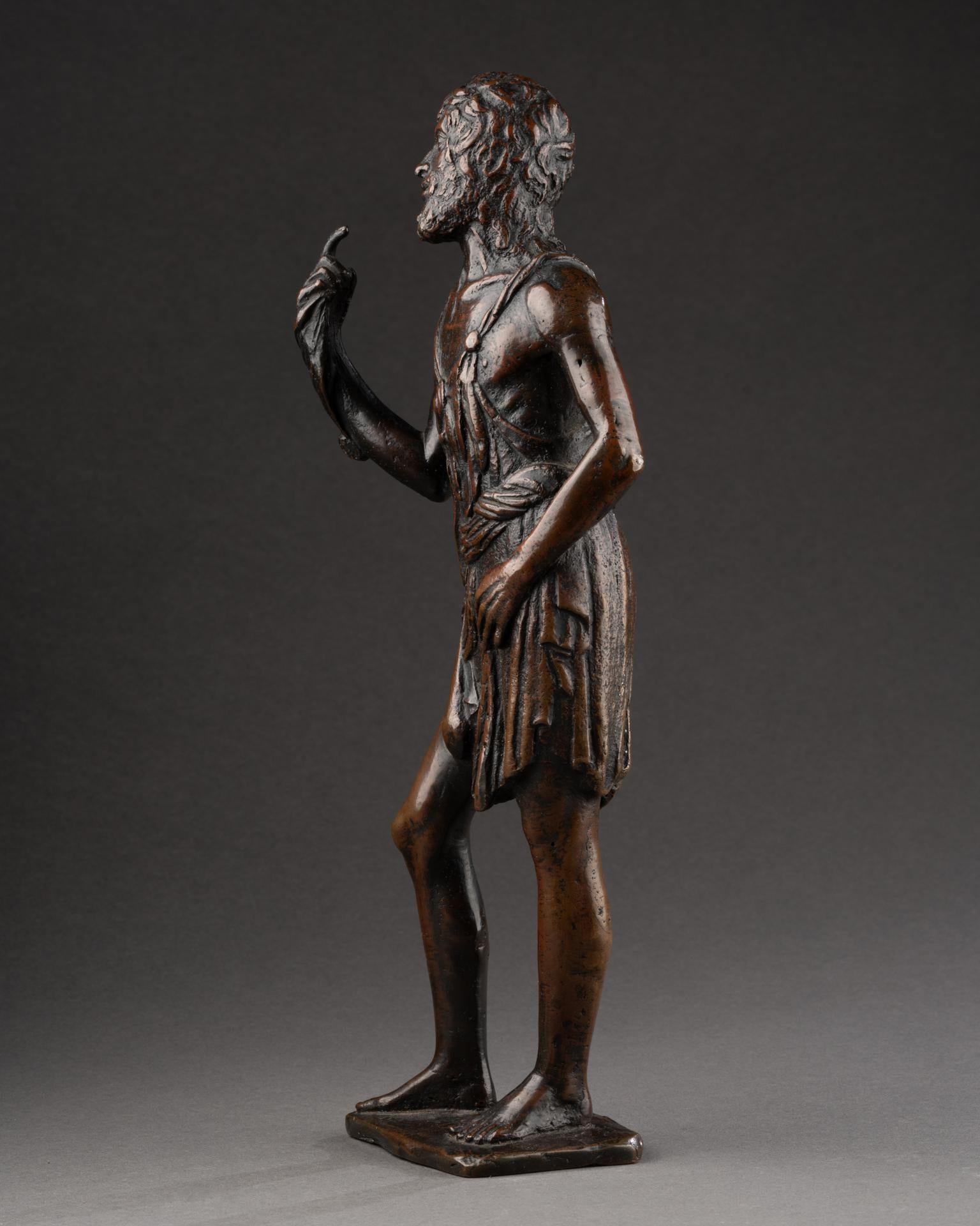 Renaissance Saint John the Baptist  - After a model by Bertoldo di Giovanni For Sale