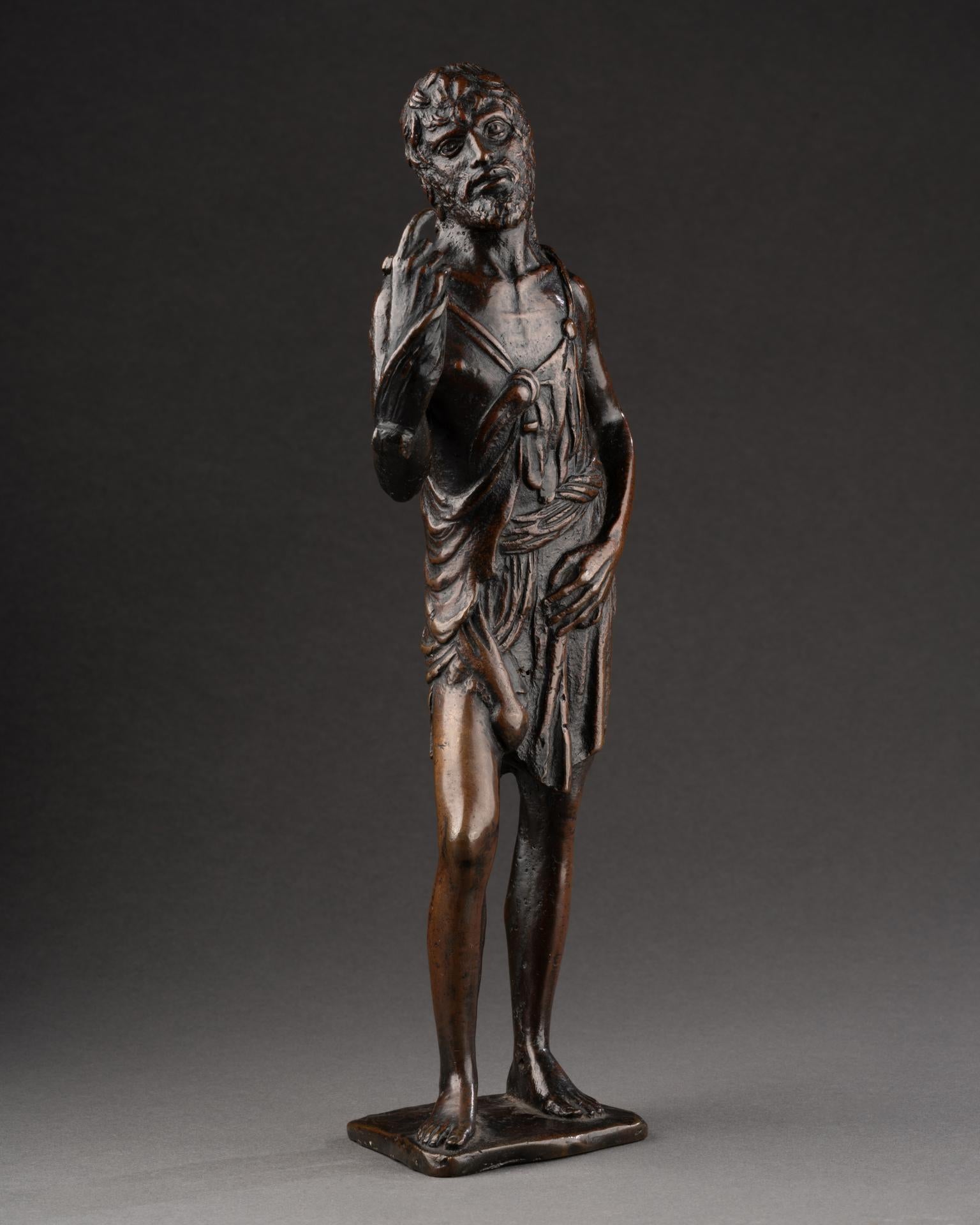 Cast Saint John the Baptist  - After a model by Bertoldo di Giovanni For Sale