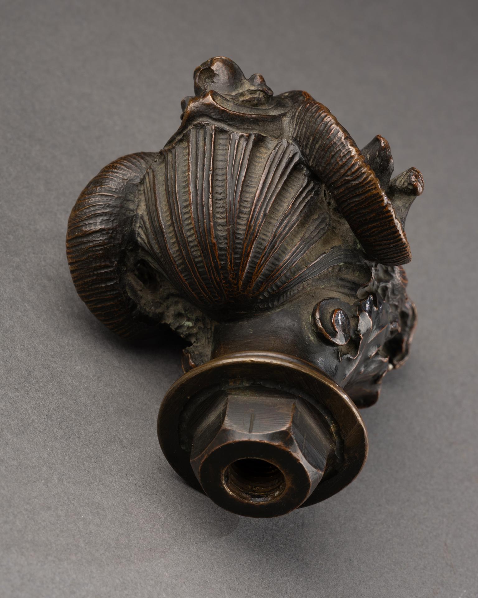 Cast Handle in the Shape of a Devil’s Head - France, 19th century For Sale