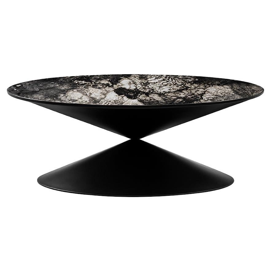 Moonlake Marble & Steel Coffee Table with Touch Activated Light For Sale