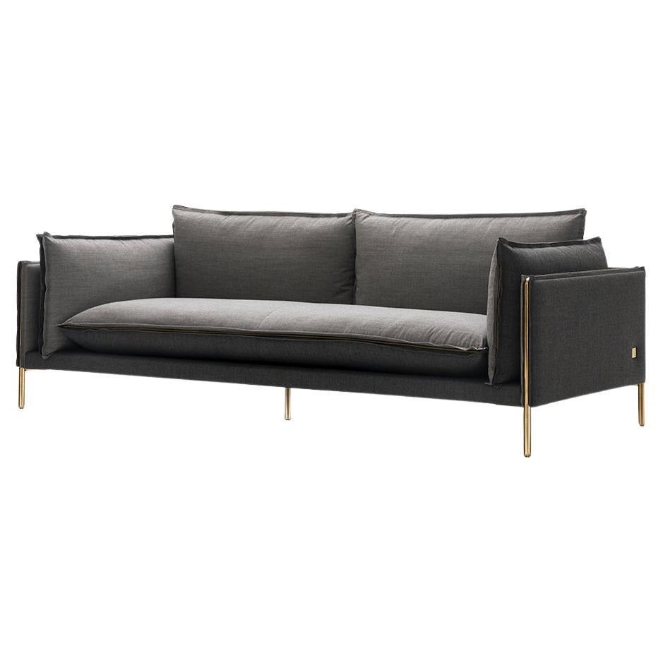Pin Reversible Two-Toned Wool Sofa For Sale