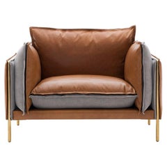 Pin Reversible Two-Toned Leather Armchair