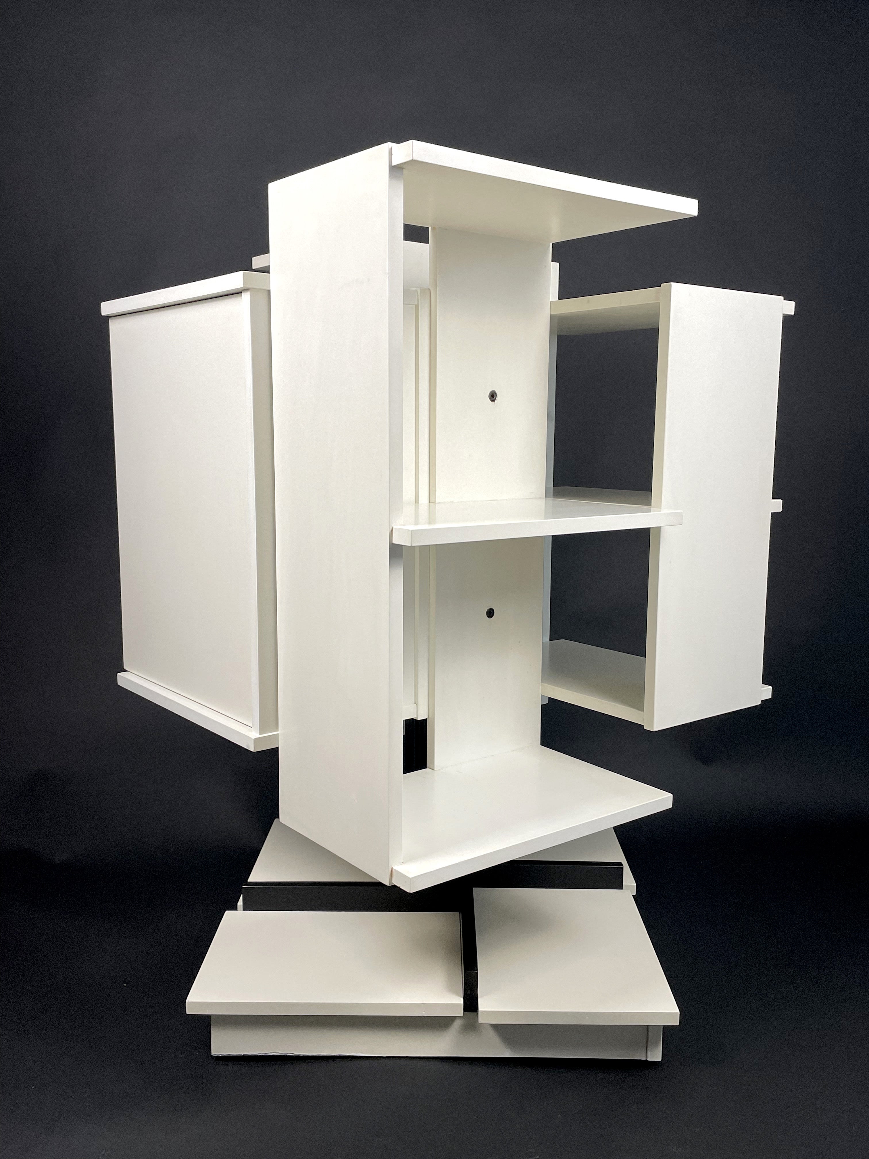 Italian Swivel Bookcase Model "Centro" by Claudio Salocchi for "Sormani"