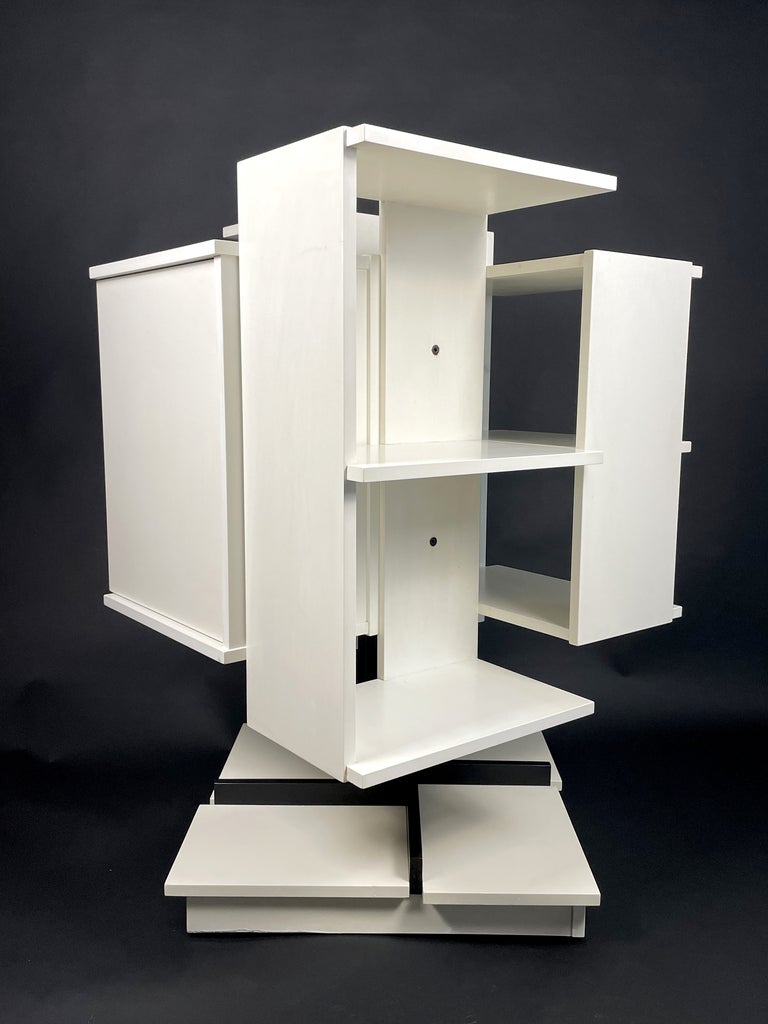 Italian Swivel Bookcase Model "Centro" by Claudio Salocchi for "Sormani"  For Sale at 1stDibs | libreria rotante, libreria girevole