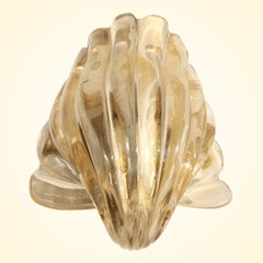 Pair of wall sconces designed by Archimede Seguso, made of Murano glass, from the 1970s