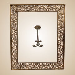 French brass picture frame with floral motifs, early 1900s