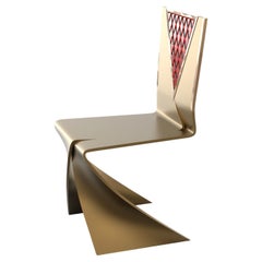 "Signora" Set of Eight, Limited Edition Chair with Bronze and Glass, Istanbul
