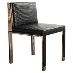 "Victoria" Chair, Set of Eight, Stainless Steel, Bronze, Handcrafted, Istanbul