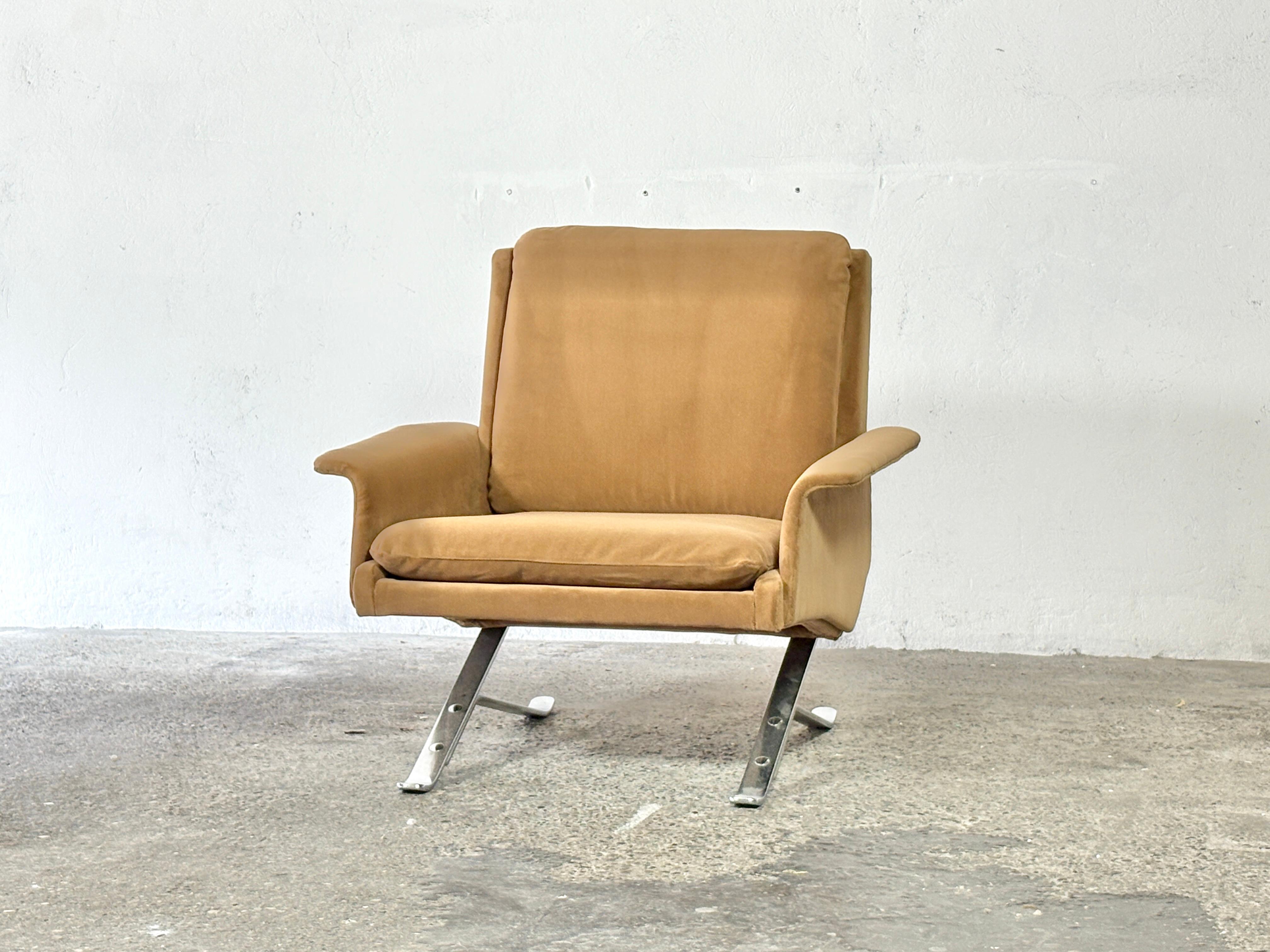 Ein Paar Sessel mit Kufengestell, entworfen von Arnold Bode für Tectaform 1950er Jahre (Deutsch) im Angebot