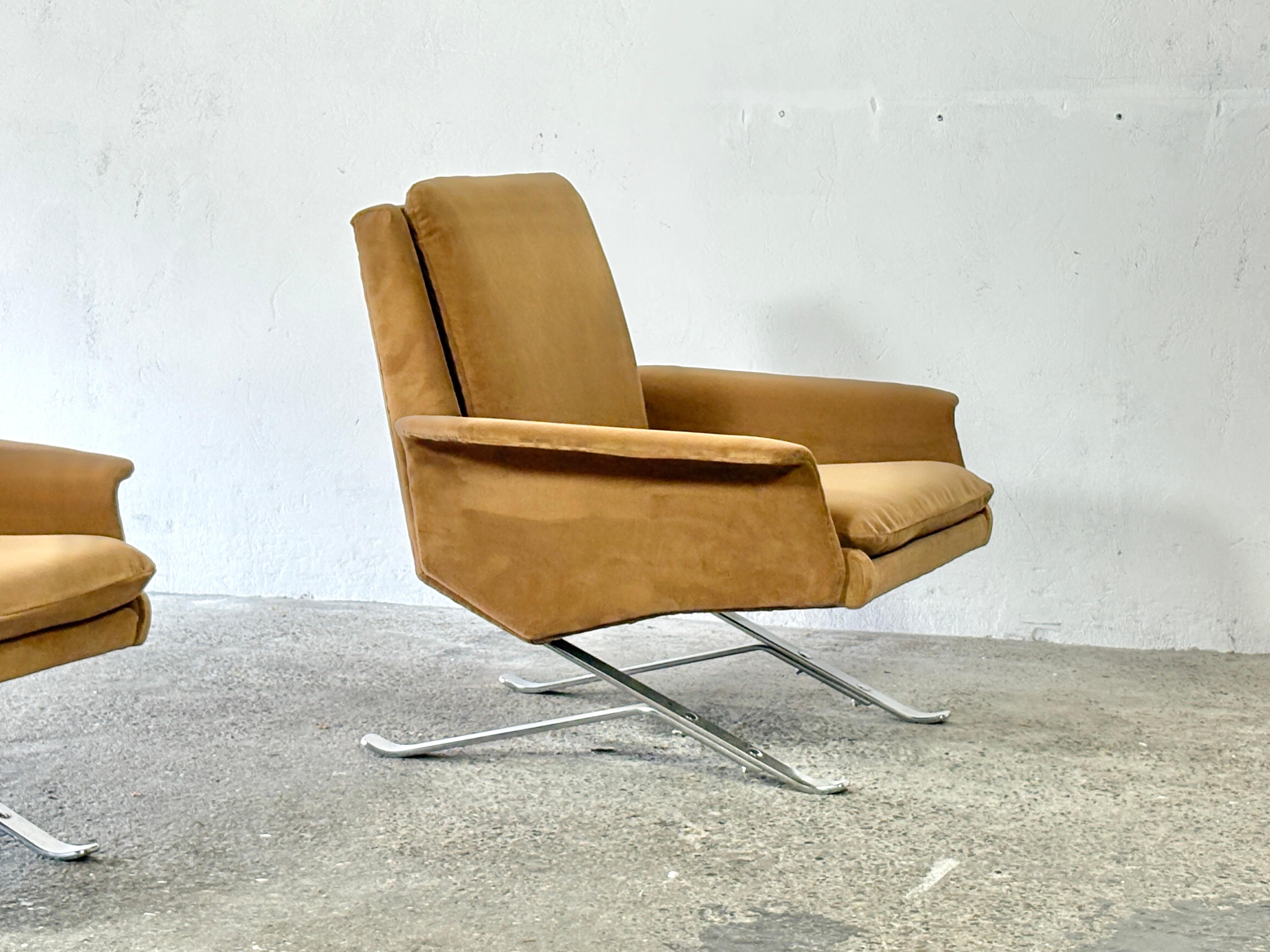 Ein Paar Sessel mit Kufengestell, entworfen von Arnold Bode für Tectaform 1950er Jahre im Angebot 1