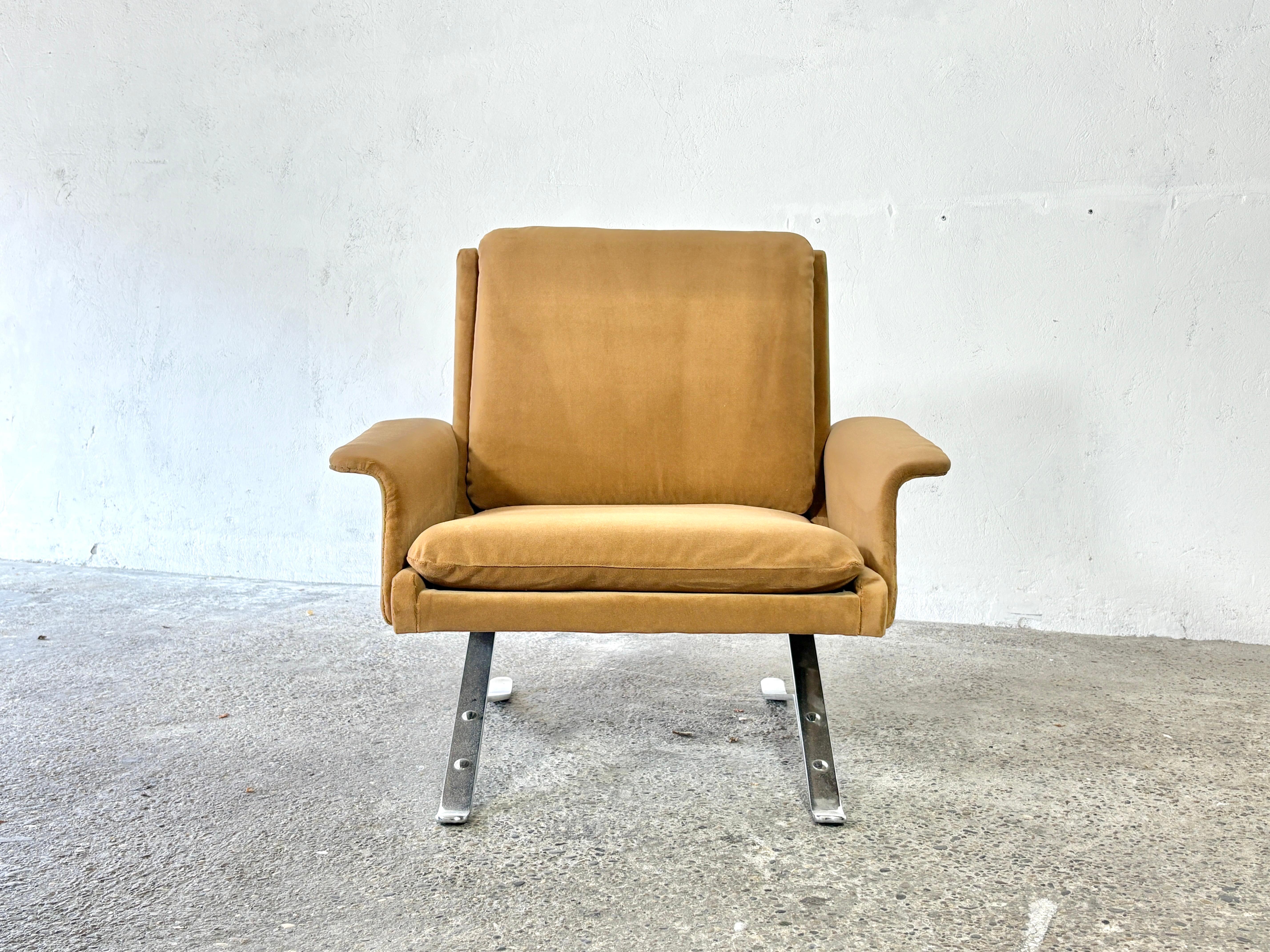 Ein Paar Sessel mit Kufengestell, entworfen von Arnold Bode für Tectaform 1950er Jahre (Moderne der Mitte des Jahrhunderts) im Angebot