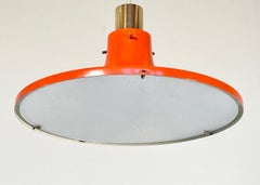 brass and laquer pendant lamp designed by Hans Agne Jakobssen AB Markaryd 1960s