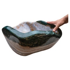 Large Polished Ocean Jasper Bowl (  9" Tall, 79.6 lbs.)
