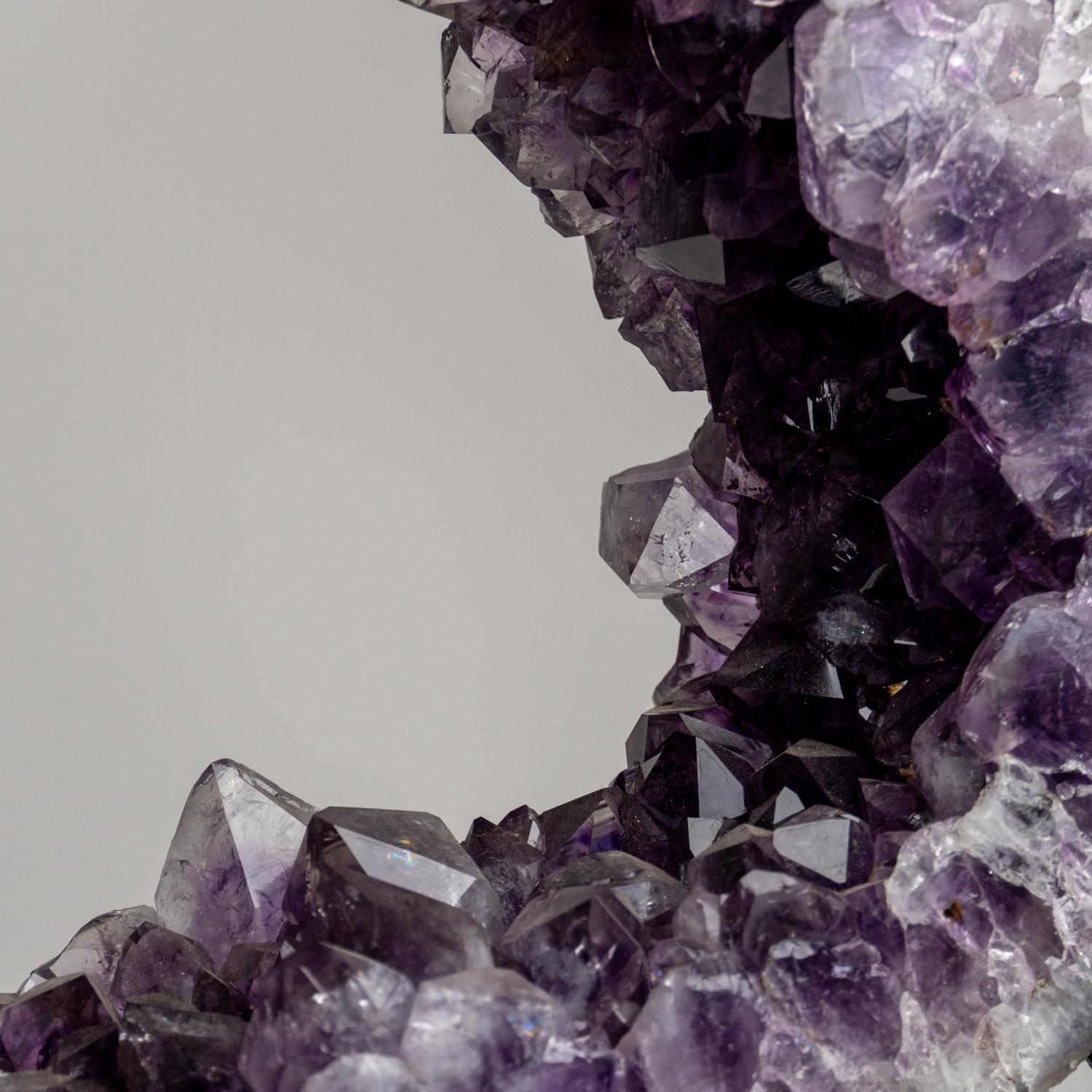 Genuine Amethyst Geode Slice on Stand from Uruguay (13.8 lbs) For Sale 3