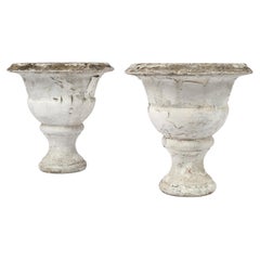 Pair of French 1940s Cast Stone Planters
