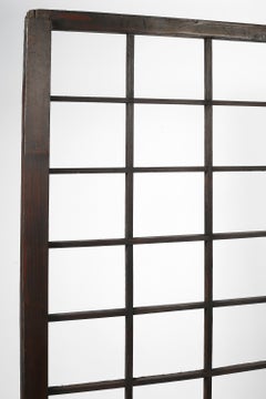 Shōwa Era Japanese Gridded Screen Room Divider