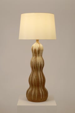 Large Drip Glazed Mid Century Ceramic Table Lamp