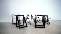 Set di otto sedie da pranzo pieghevoli disegnate da Aldo Jacober per Alberto Bazzani