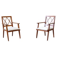 Set of two early French lounge chairs