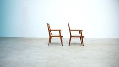 Set aus zwei französischen Lounge-Stühlen aus früherer Zeit