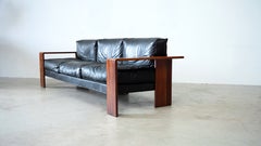 Rare rosewood 3-seater sofa by Afra e Tobia Scarpa for Maxalto