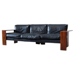 Rare rosewood 3-seater sofa by Afra e Tobia Scarpa for Maxalto
