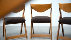 Set of five Italian dining chairs in the manner of Willy Rizzo