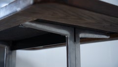 Danish desk with leather top