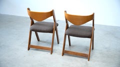 Set of six sculptural Italian dining chairs