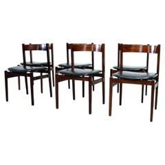 Set aus sechs Esszimmerstühlen Modell 101 aus Palisanderholz von Gianfranco Frattini